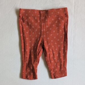 child of mine dotted rust cotton pants 0-3 months baby girl